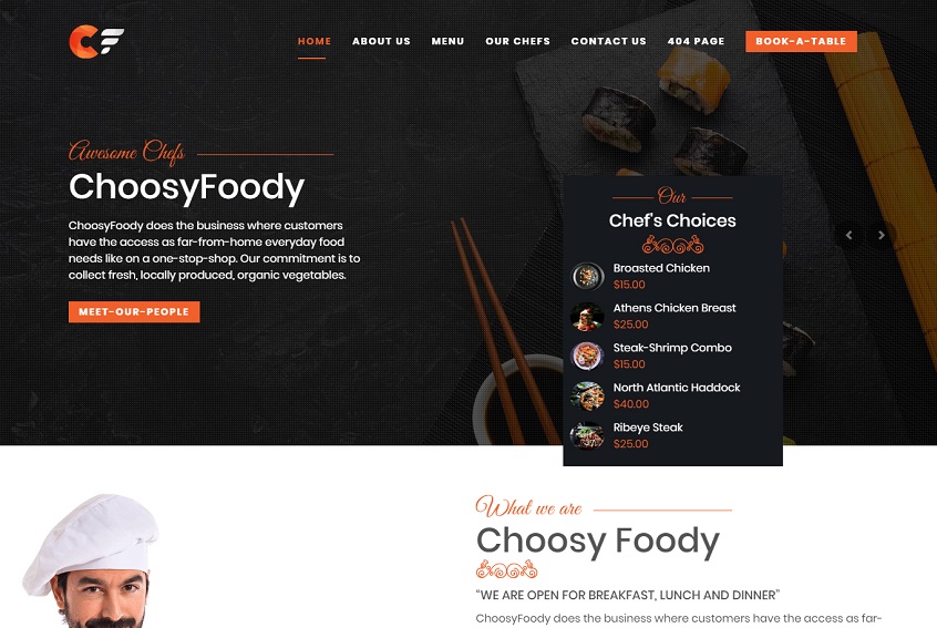 ChoosyFoody - Restaurant HTML Template